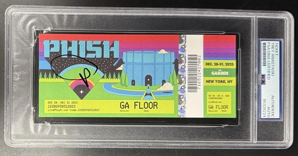 Trey Anastasio Phish Signed Autograph New Years Eve NYC MSG 2023 Ticket PSA/DNA