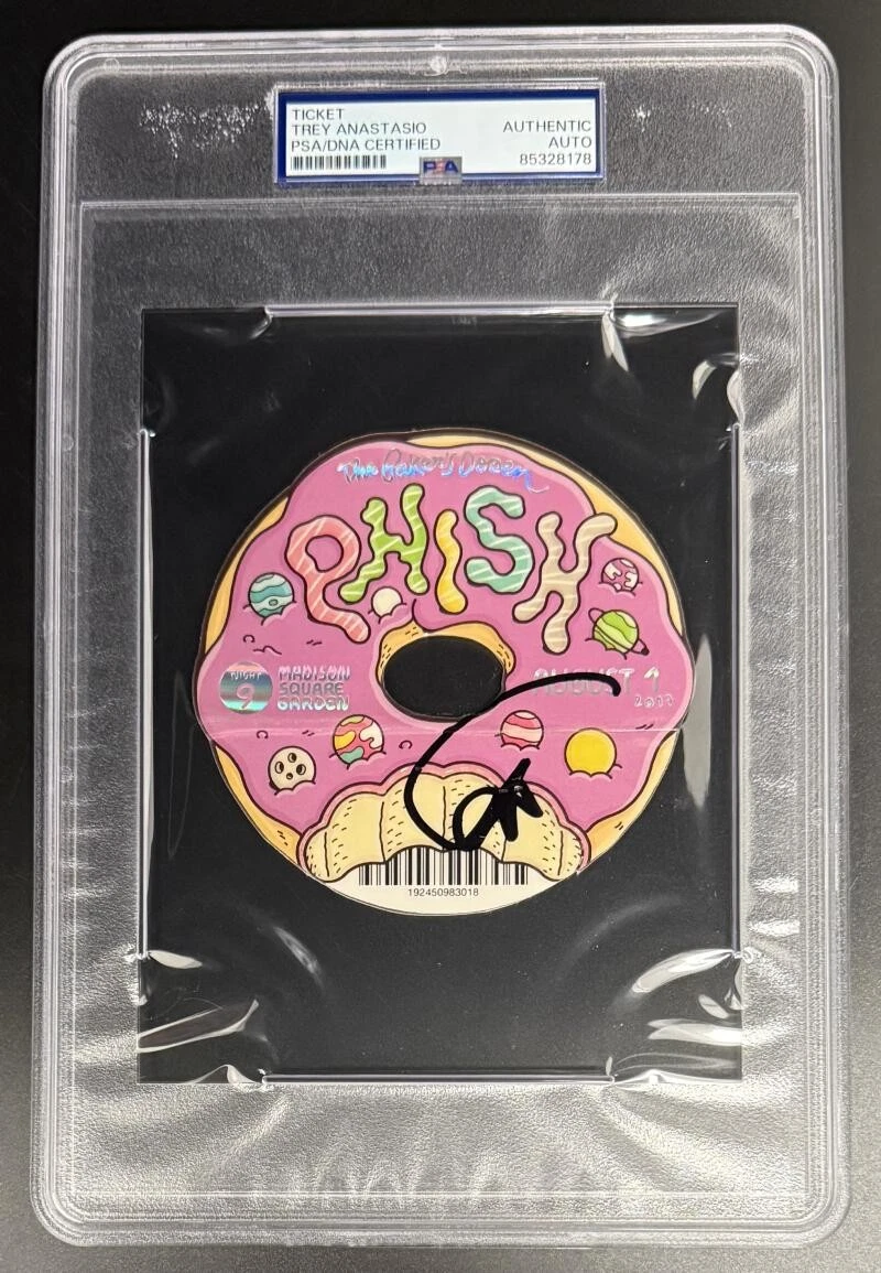 Trey Anastasio Phish Signed Autograph Bakers Dozen Maple Donut Ticket PSA/DNA