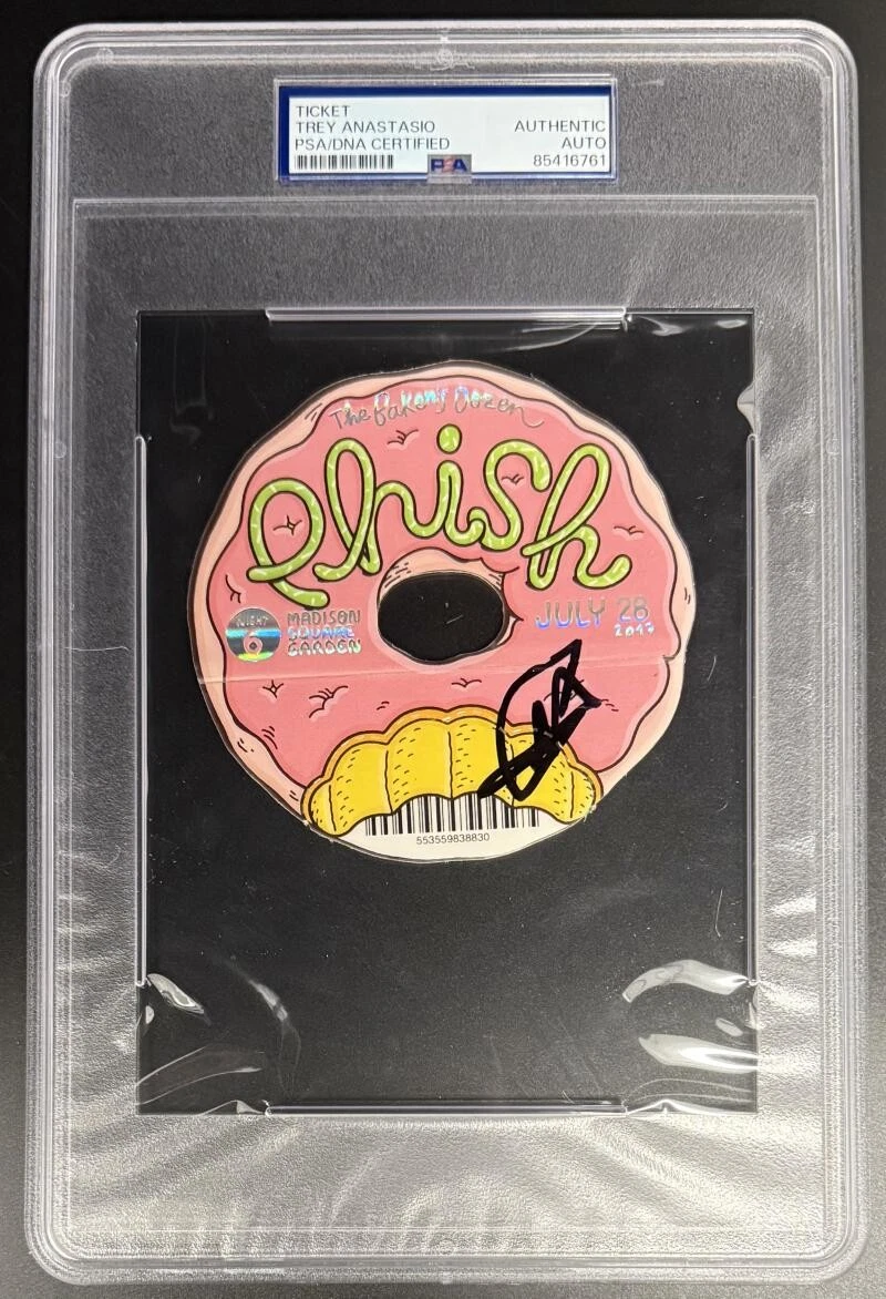 Trey Anastasio Phish Signed Autograph Bakers Dozen Chocolate Rare Ticket PSA/DNA