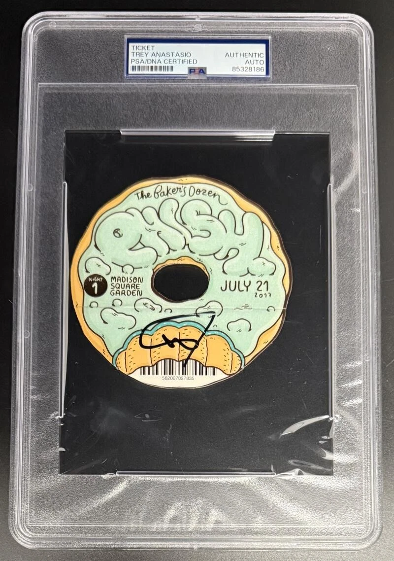 Trey Anastasio Phish Signed Autograph Bakers Dozen 1st Coconut Ticket PSA/DNA