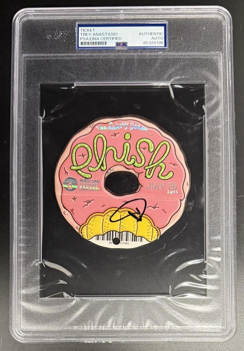 Trey Anastasio Phish Signed Autograph Bakers Dozen Night 6 Donut Ticket PSA/DNA
