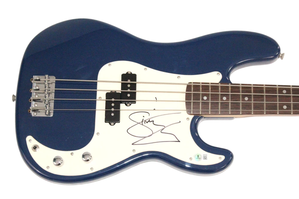 Sting The Police Signed Autograph Squier Fender Electric Bass Guitar Beckett COA