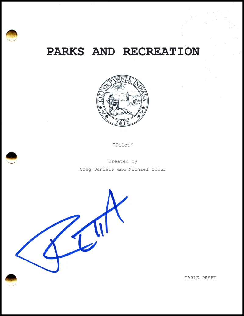 Retta Signed Autograph Parks and Recreation Full Pilot Script Screenplay - Donna