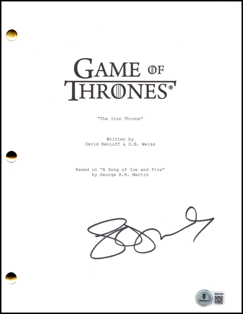 Sophie Turner Signed Autograph Games of Thrones Script - Sansa Stark Beckett COA