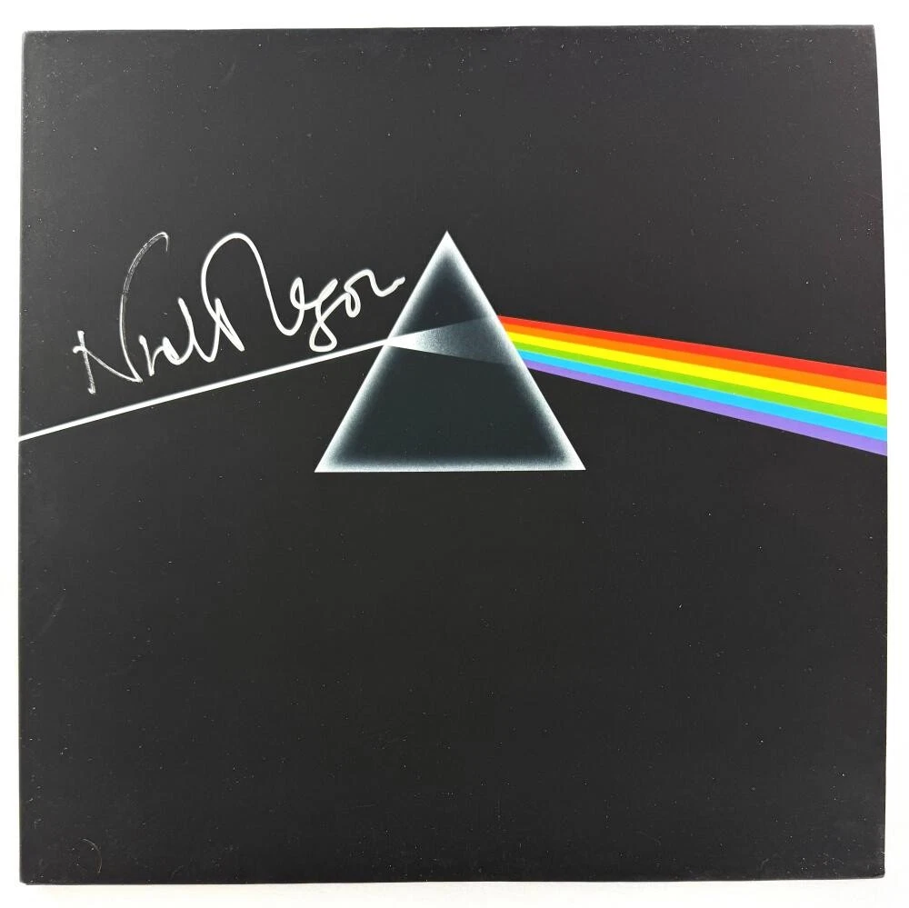 Nick Mason Signed Autograph Pink Floyd Dark Side of the Moon Album Record LP JSA