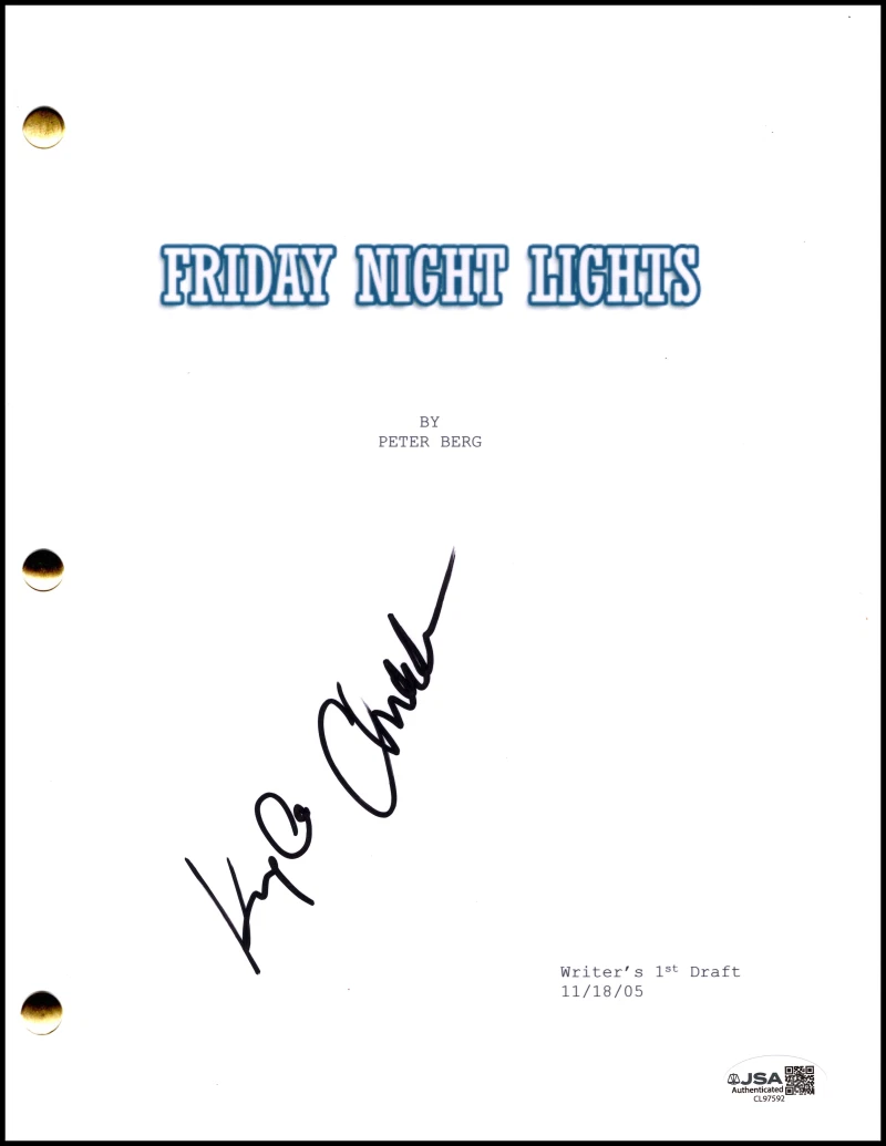 Kyle Chandler Signed Autograph Friday Night Lights Script - Coach Taylor JSA COA