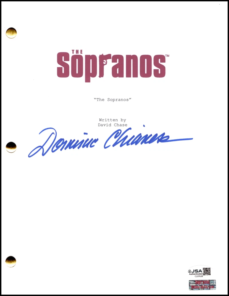 Dominic Chianese Signed Autograph The Sopranos Pilot Script Uncle Junior JSA COA
