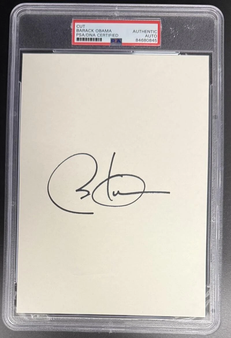 Barack Obama US President Signed Autograph PSA/DNA Slabbed Encapsulated Card COA