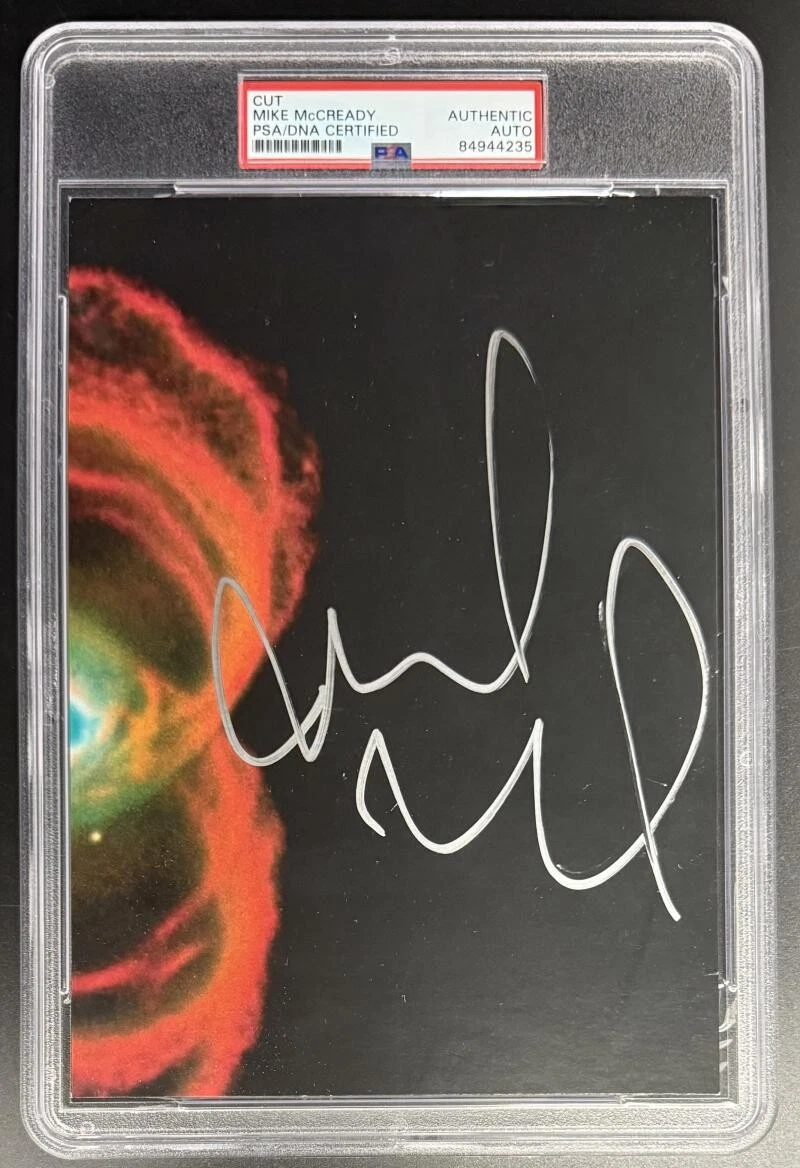 Mike McCready Pearl Jam Signed Autograph PSA/DNA Slabbed Encapsulated Cut Card