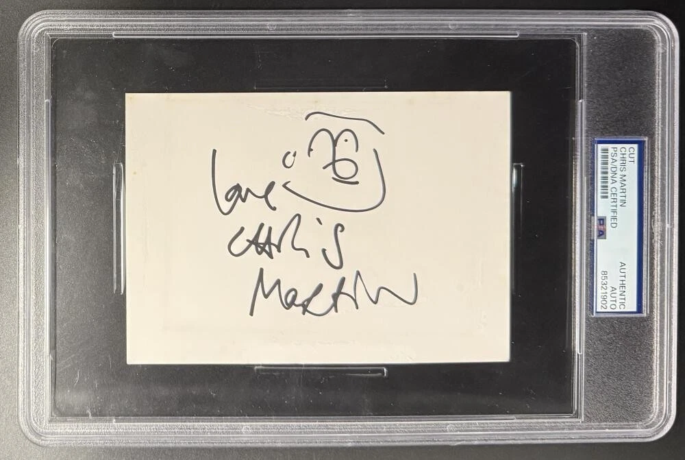 Chris Martin Coldplay Signed Autograph PSA/DNA Full Name Signature w/ Sketch COA