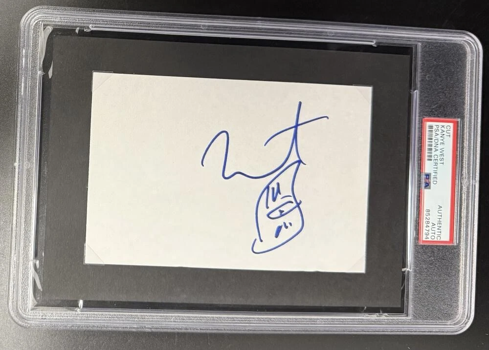 Kanye West Signed Autograph PSA/DNA Slabbed Hand Drawn Original Art Sketch