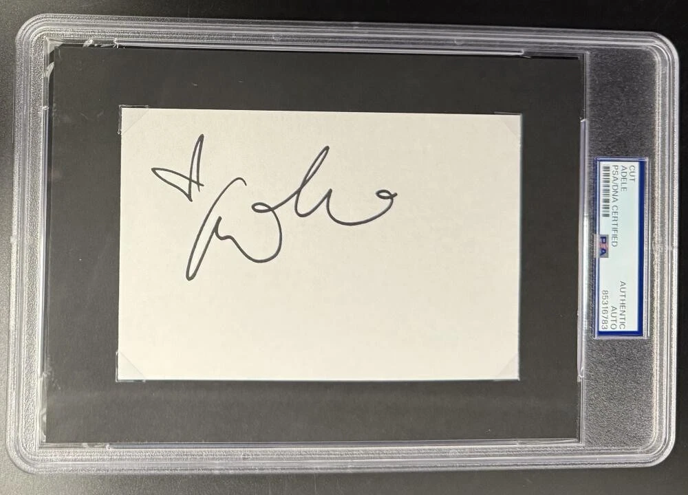 Adele Adkins Signed Autograph PSA/DNA Slabbed Encapsulated Card - 19 21 25 COA