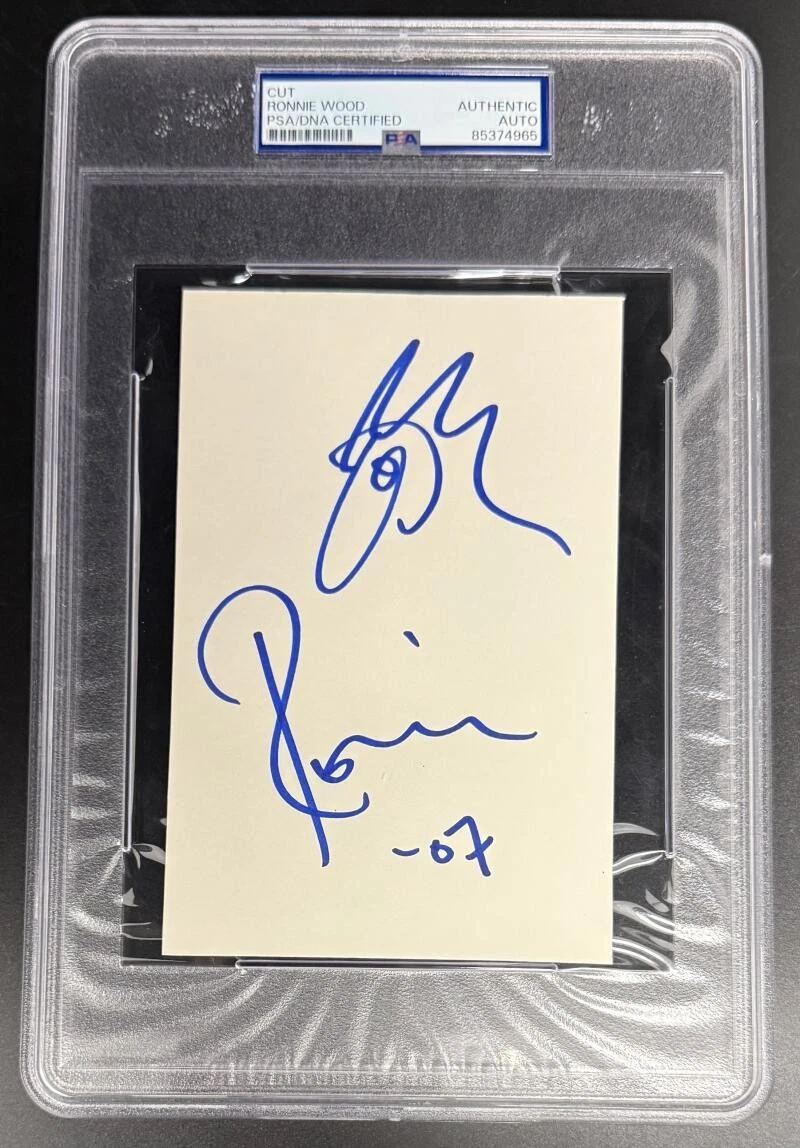 Ronnie Wood Rolling Stones Signed Autograph PSA/DNA Slabbed Original Art Sketch