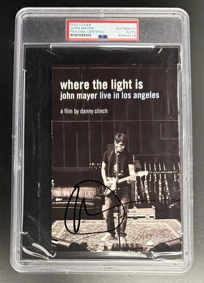 John Mayer Signed Autograph PSA/DNA Slabbed Where The Light Is DVD Booklet