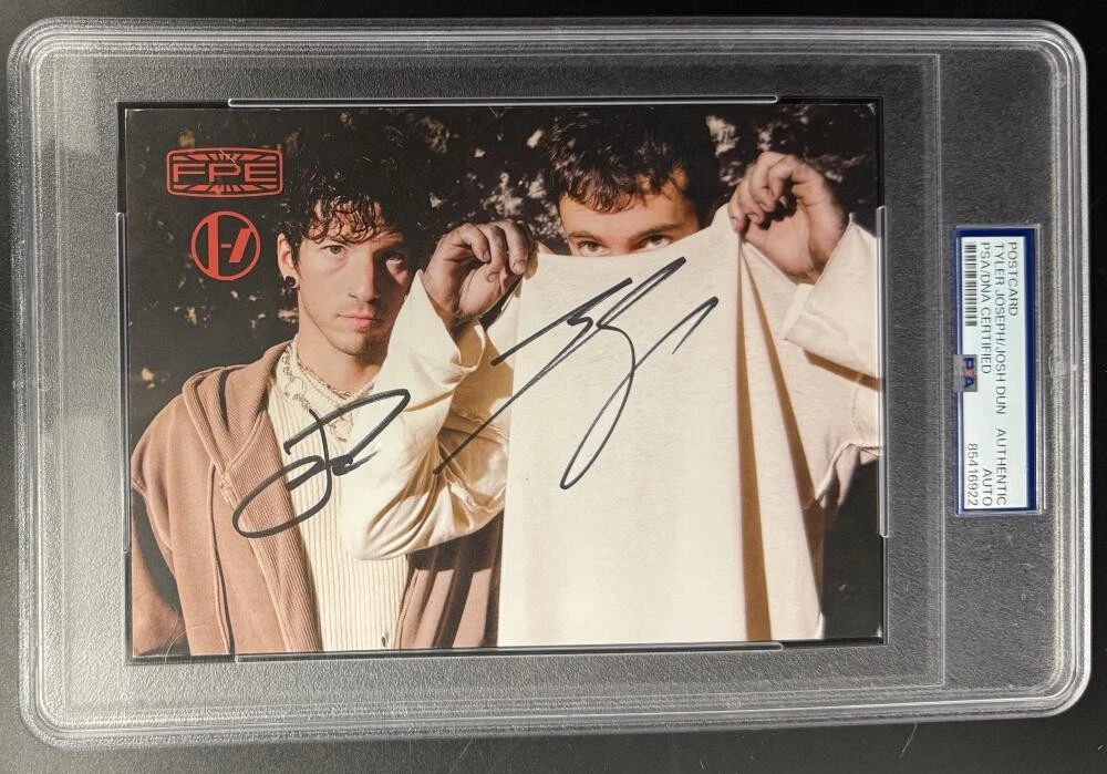 Twenty One Pilots Signed Autograph PSA/DNA Slabbed Postcard - Tyler & Josh Dun