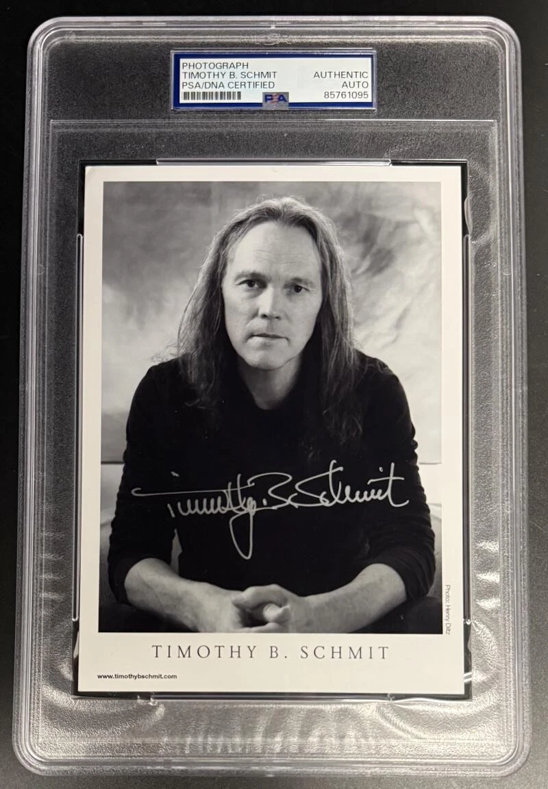 Timothy B. Schmit Eagles Signed Autograph PSA/DNA Slabbed Rare Photo Print COA C