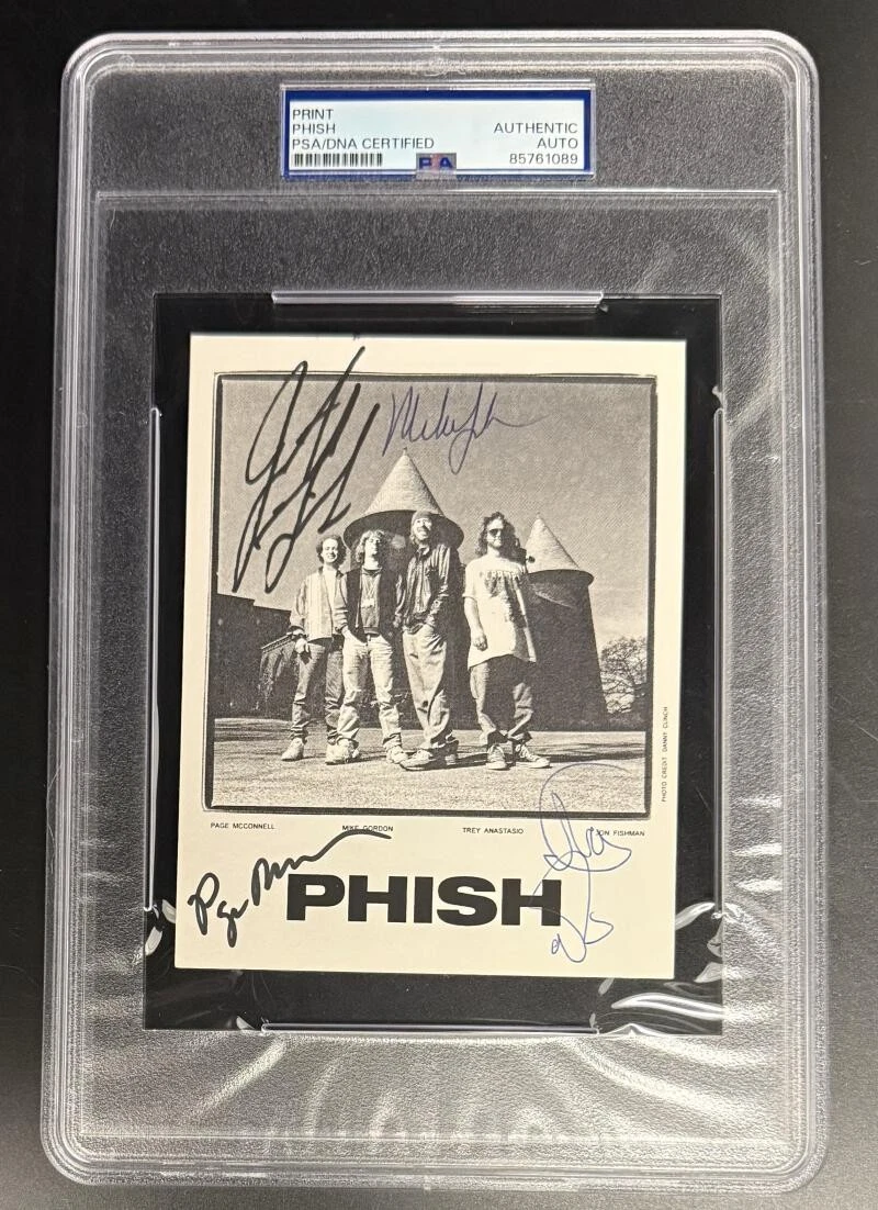 Trey Anastasio Jon Fishman Mike & Page Signed Autograph PSA/DNA Slab Phish Print