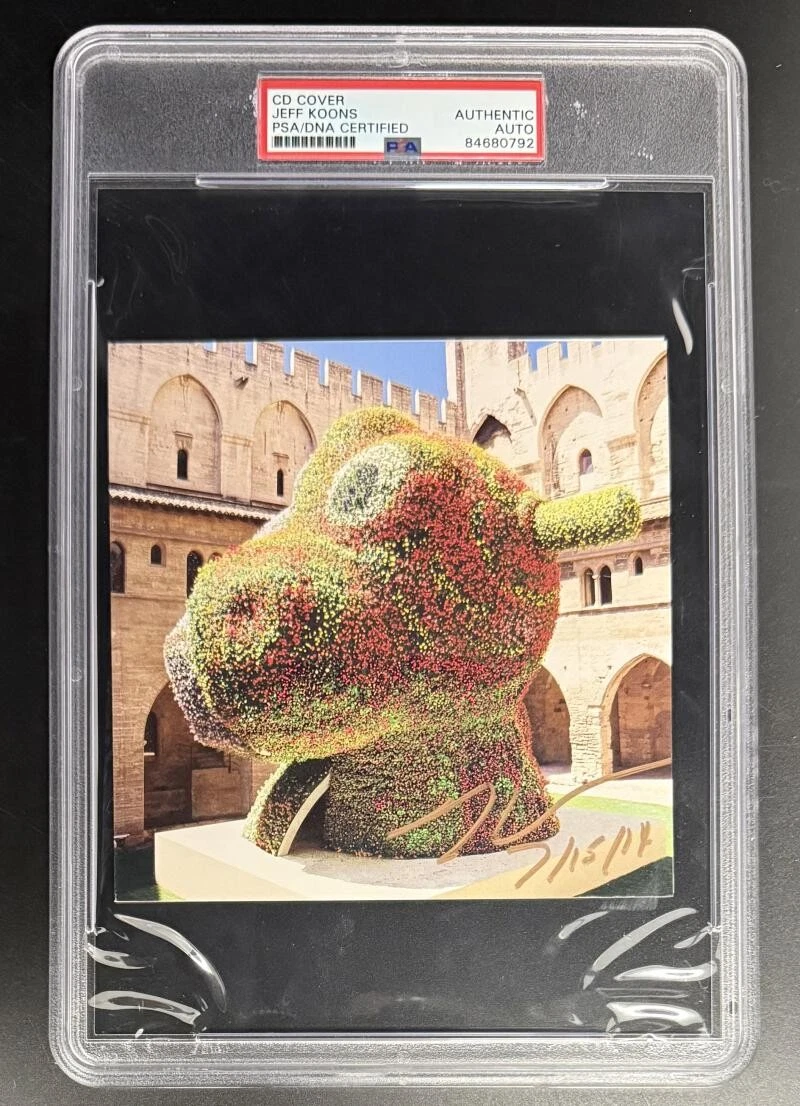 Jeff Koons Signed Autograph PSA/DNA Slabbed Encapsulated Museum Card