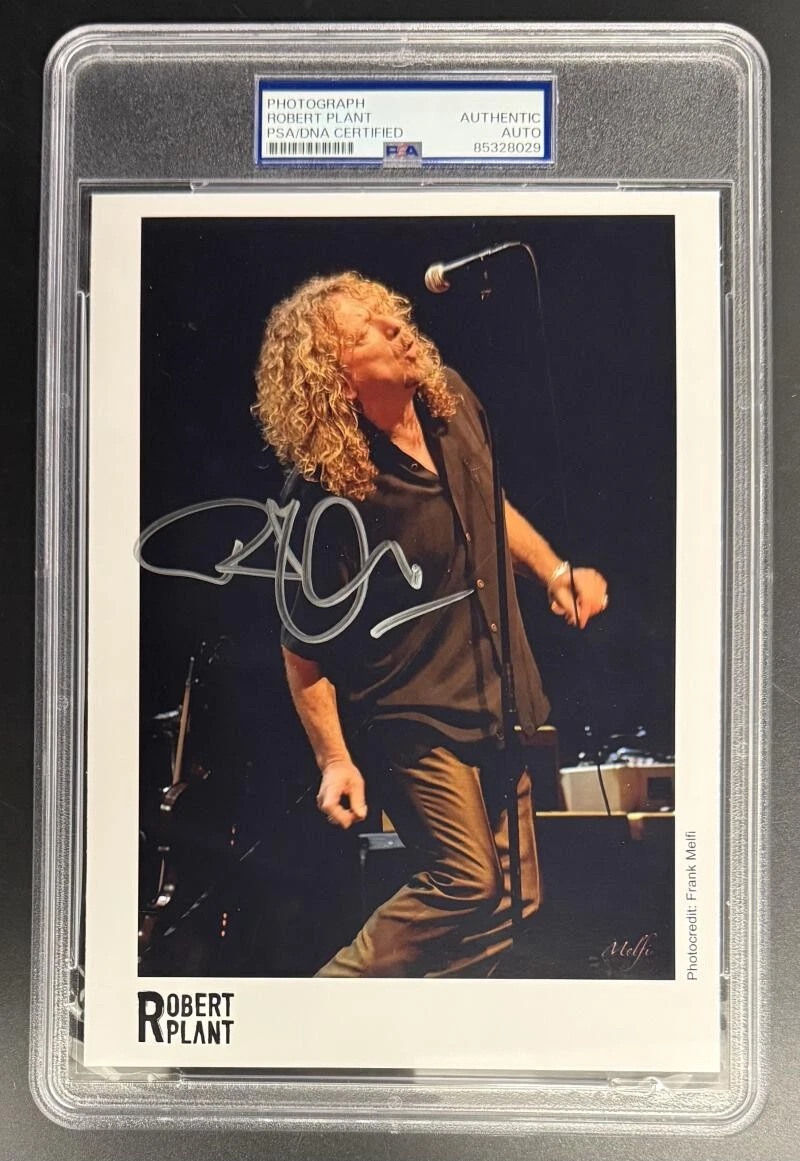 Robert Plant Signed Autograph PSA/DNA Slabbed Led Zeppelin Stage Photo Print COA