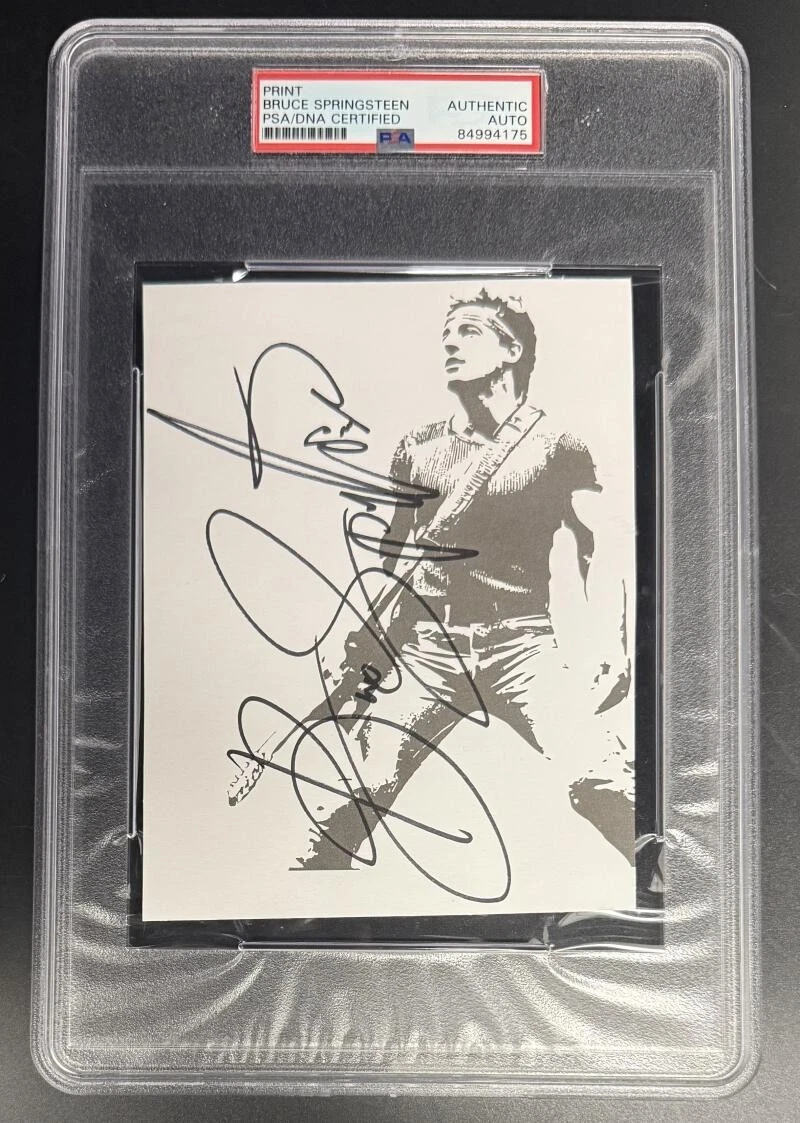 Bruce Springsteen Signed Autograph PSA/DNA Slabbed Born To Run Photo Print