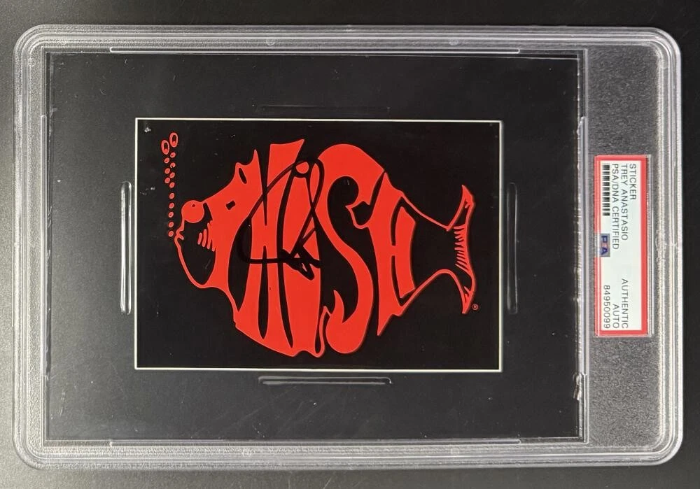 Trey Anastasio Signed Autograph PSA/DNA Slabbed Encapsulated Red Phish Sticker