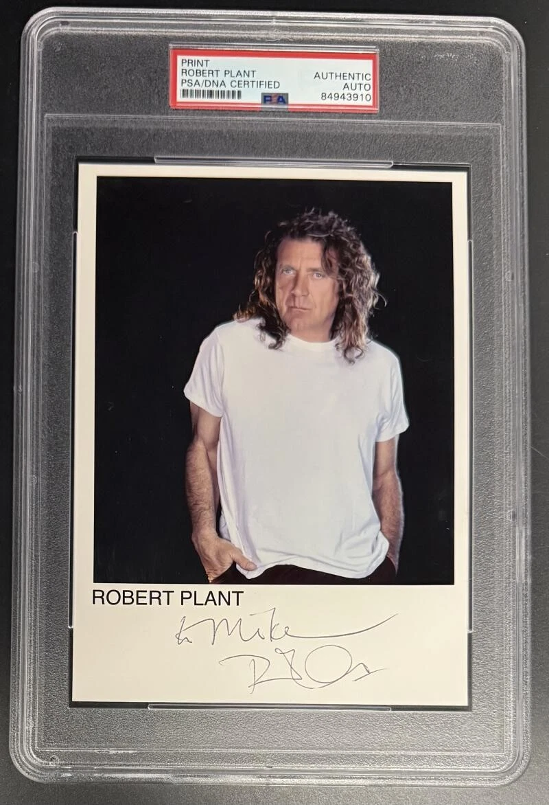 Robert Plant Signed Autograph PSA/DNA Slabbed Led Zeppelin Promo Photo - TO Mike