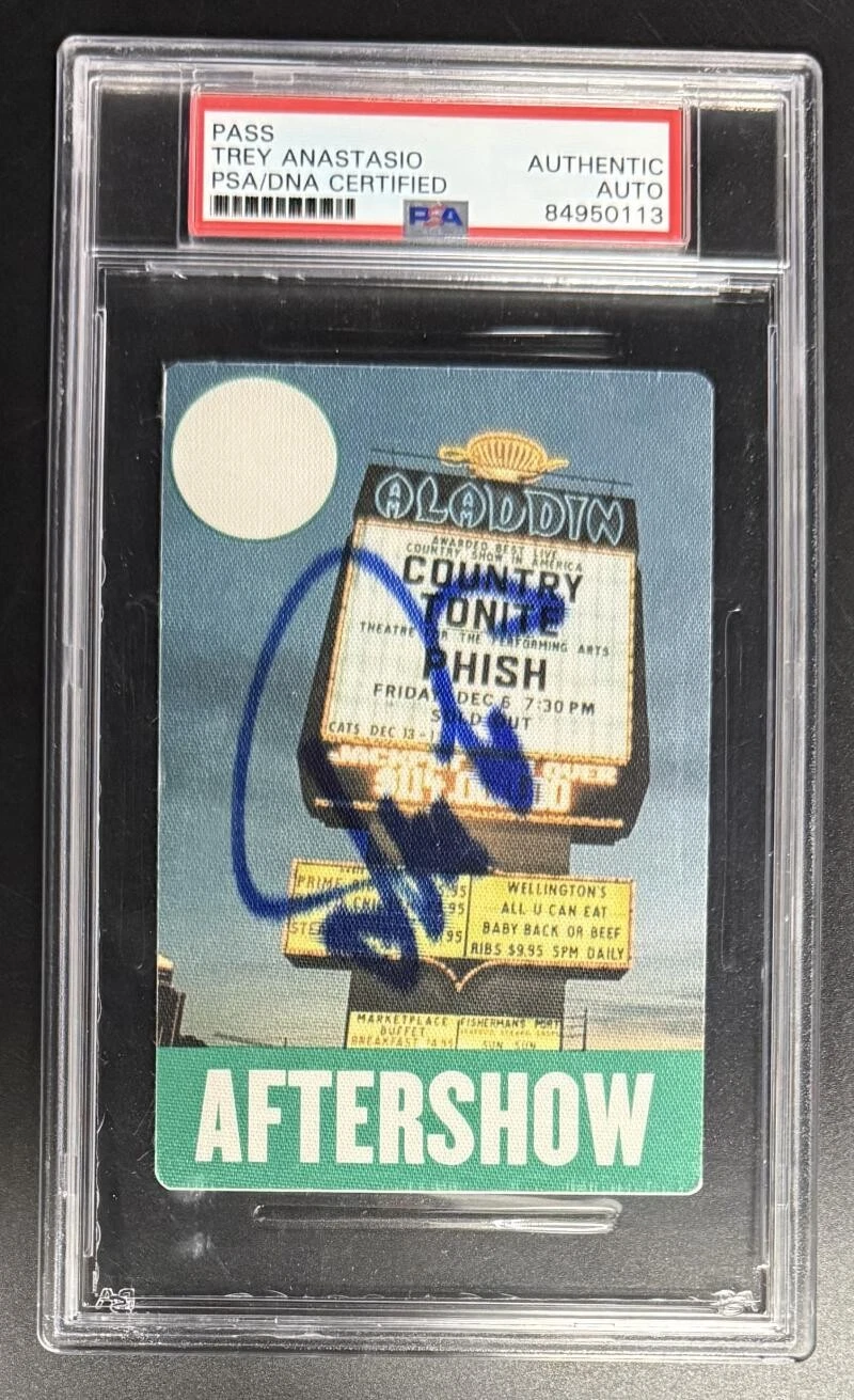 Trey Anastasio Phish Signed Autograph PSA/DNA COA Slab After Show Aladdin Pass