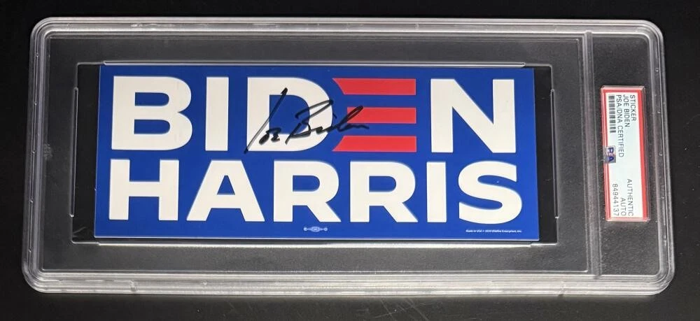 President Joe Biden Signed Autograph PSA/DNA Slabbed 2020 Campaign Sticker