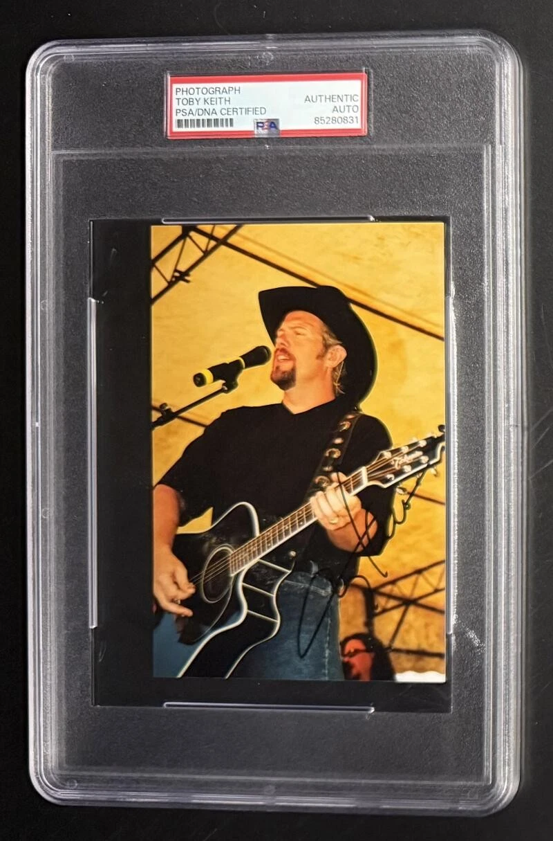 Toby Keith Signed Autograph PSA/DNA Slabbed Classic Country Star Rare Photo COA