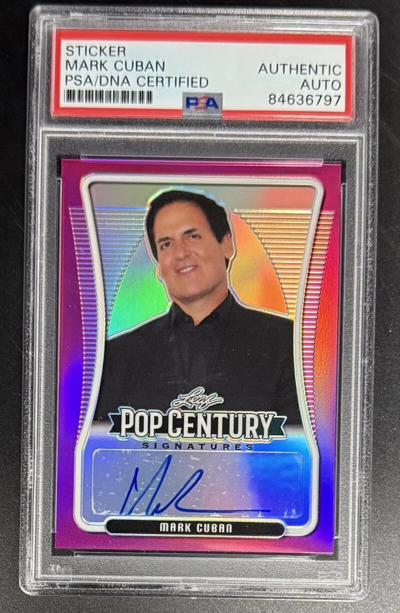Mark Cuban Signed Autograph PSA/DNA COA Slab Mavericks Shark Tank Trading Card D