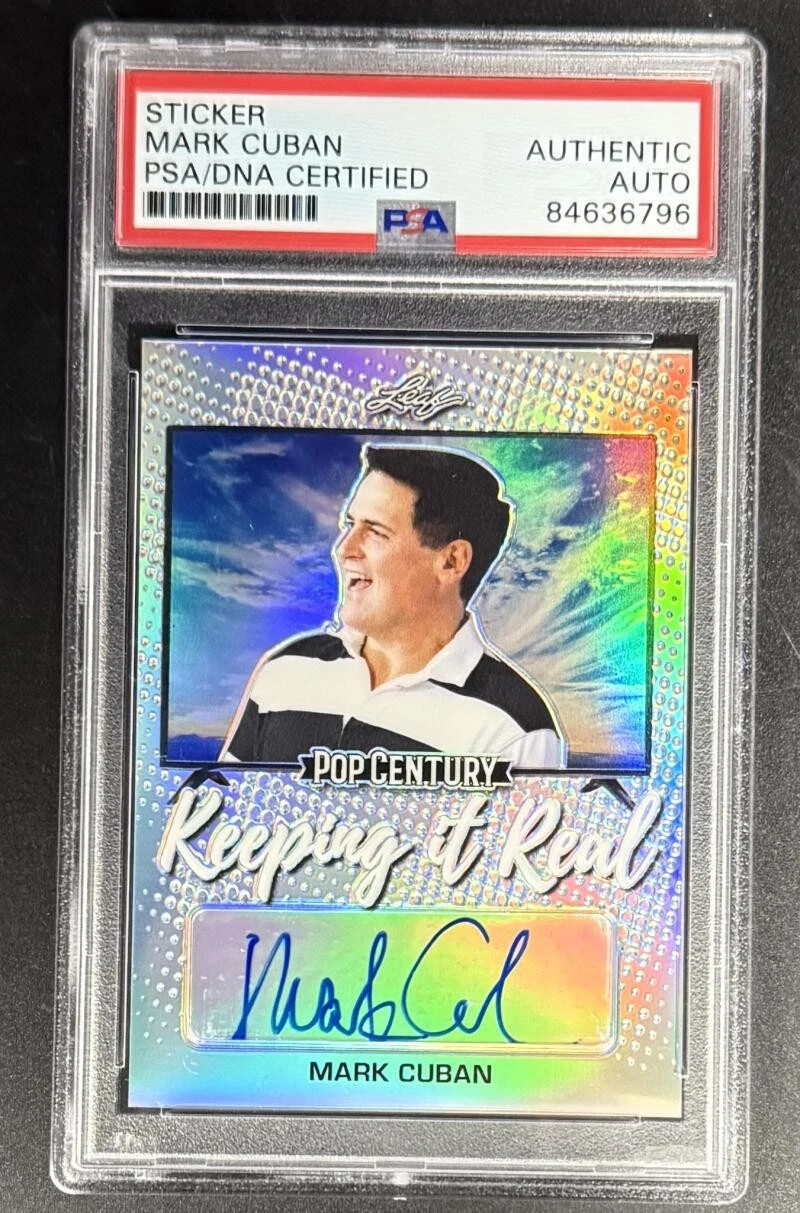 Mark Cuban Signed Autograph PSA/DNA COA Slab Mavericks Shark Tank Trading Card E