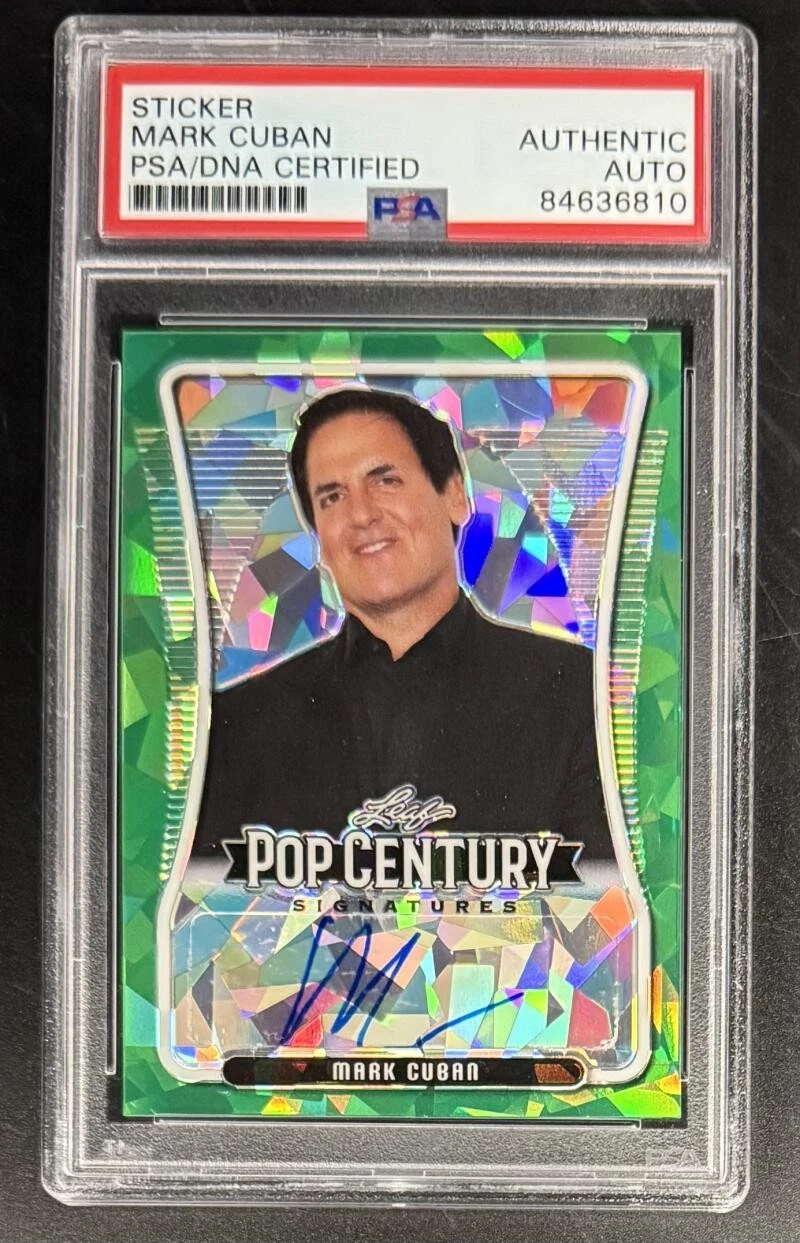 Mark Cuban Signed Autograph PSA/DNA COA Slab Mavericks Shark Tank Trading Card H