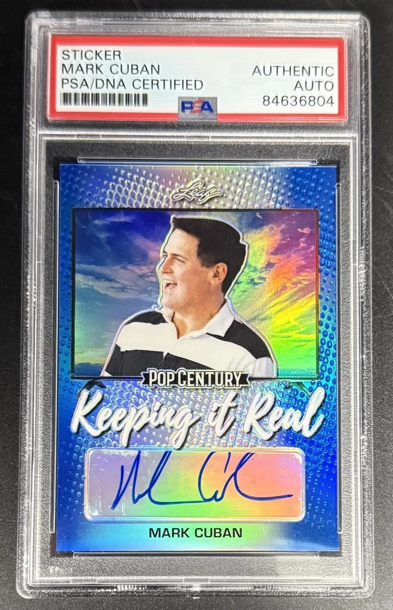 Mark Cuban Signed Autograph PSA/DNA COA Slab Mavericks Shark Tank Trading Card J