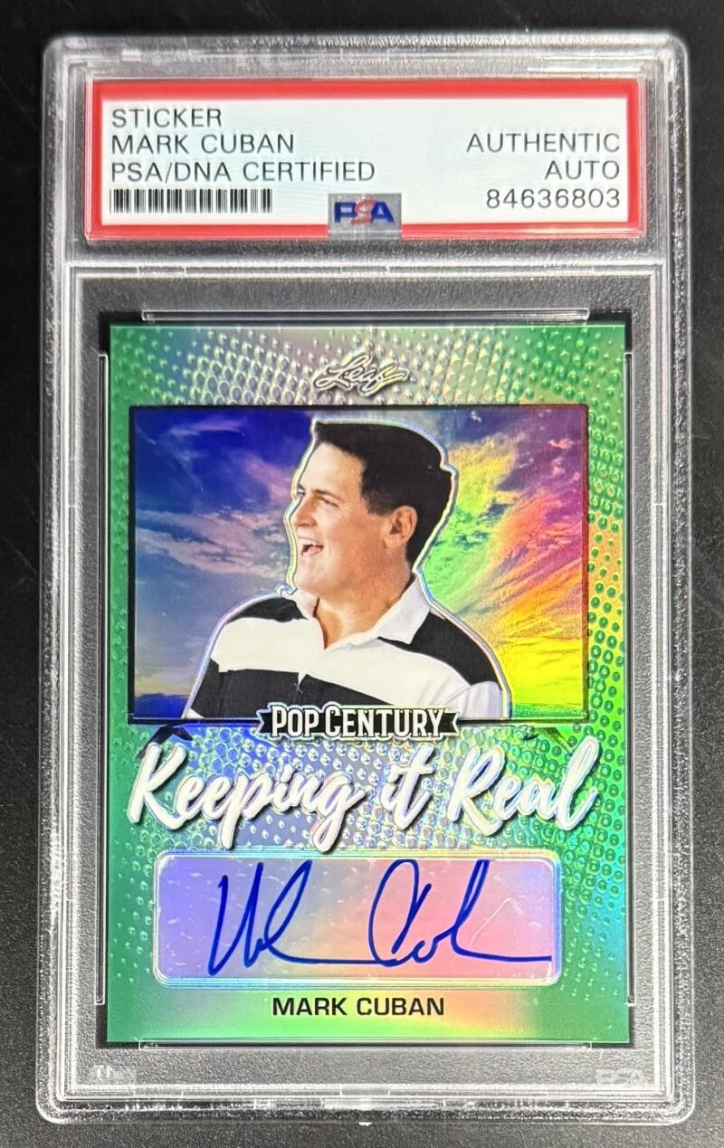Mark Cuban Signed Autograph PSA/DNA COA Slab Mavericks Shark Tank Trading Card M