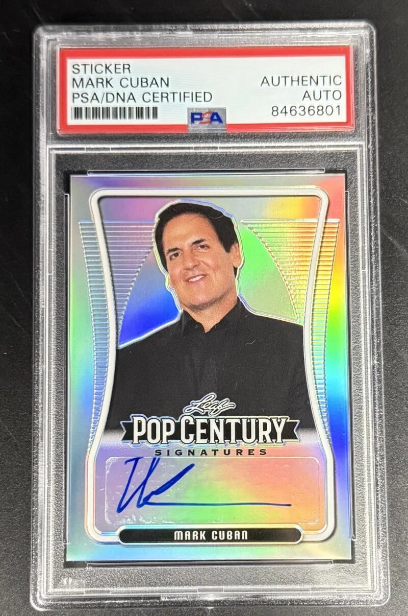 Mark Cuban Signed Autograph PSA/DNA COA Slab Mavericks Shark Tank Trading Card O