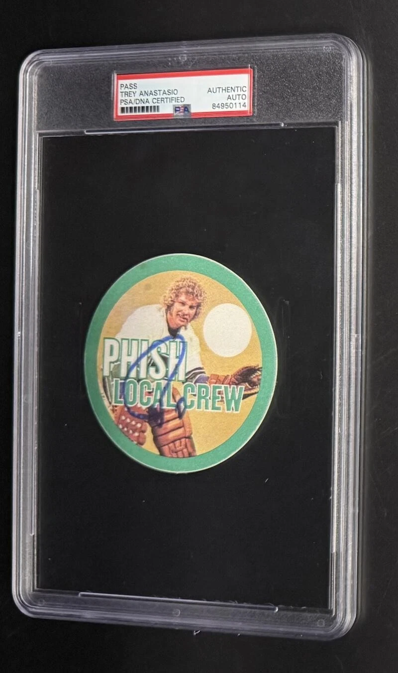 Trey Anastasio Phish Signed Autograph PSA/DNA Slab Rare Local Crew VIP Pass COA