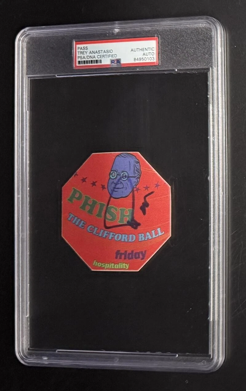 Trey Anastasio Phish Signed Autograph PSA/DNA Slab Clifford Ball Friday Pass COA