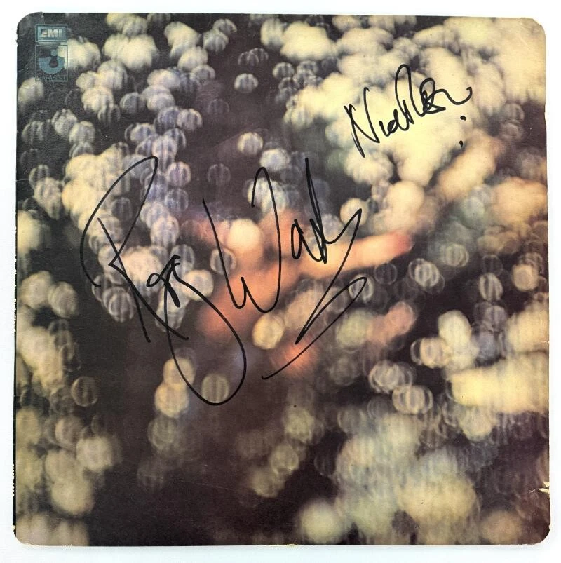 Roger Waters Nick Mason Signed Autograph Obscured By Clouds Album Record JSA COA