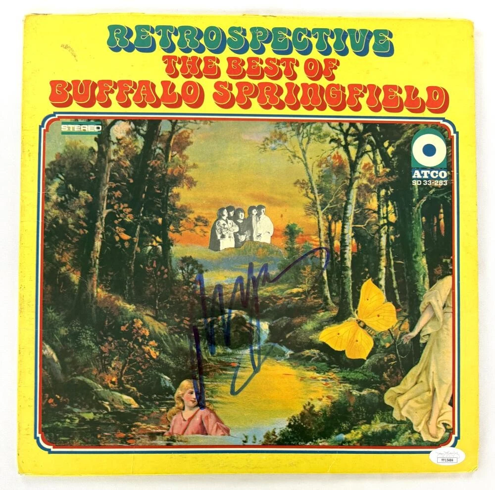 Neil Young Signed Autograph Album Vinyl Record Best of Buffalo Springfield JSA