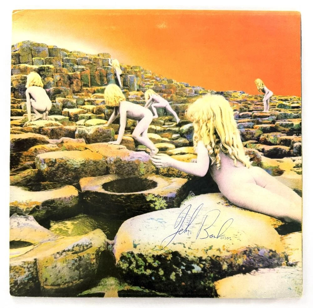 John Bonham Led Zeppelin Signed Autograph Album Vinyl Record LP w/ JSA COA