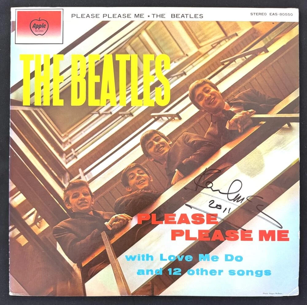 Paul McCartney Signed Autograph Album Record Beatles Please Please Me w/ BAS COA