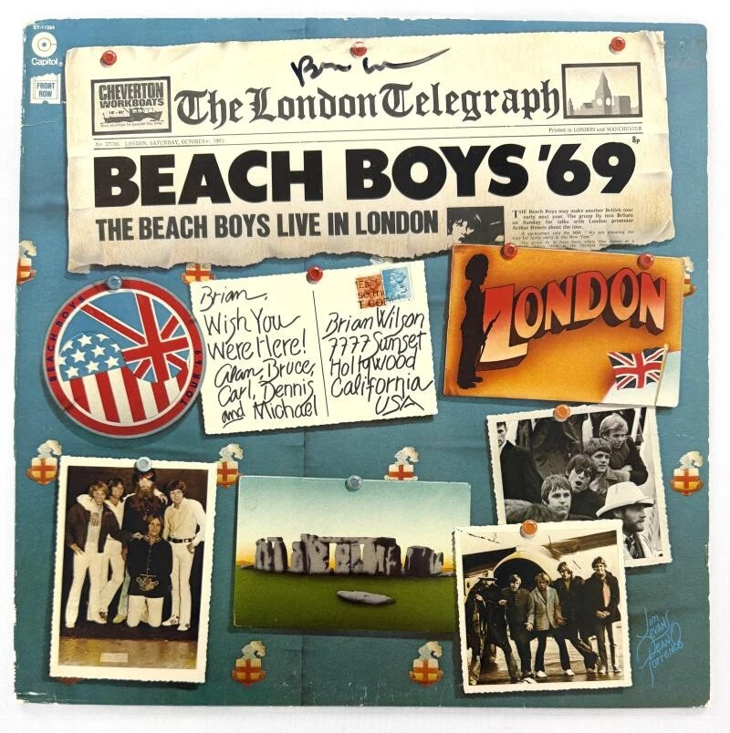 Brian Wilson Signed Autograph Album Vinyl Record LP - Beach Boys 69 w/ PSA COA