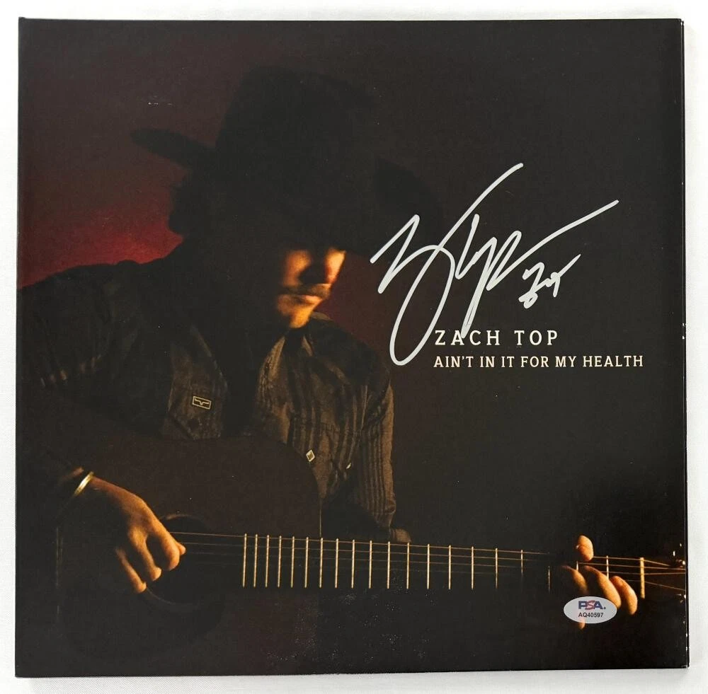 Zach Top Signed Autograph Album Vinyl Record - Ain't In It For My Health PSA COA
