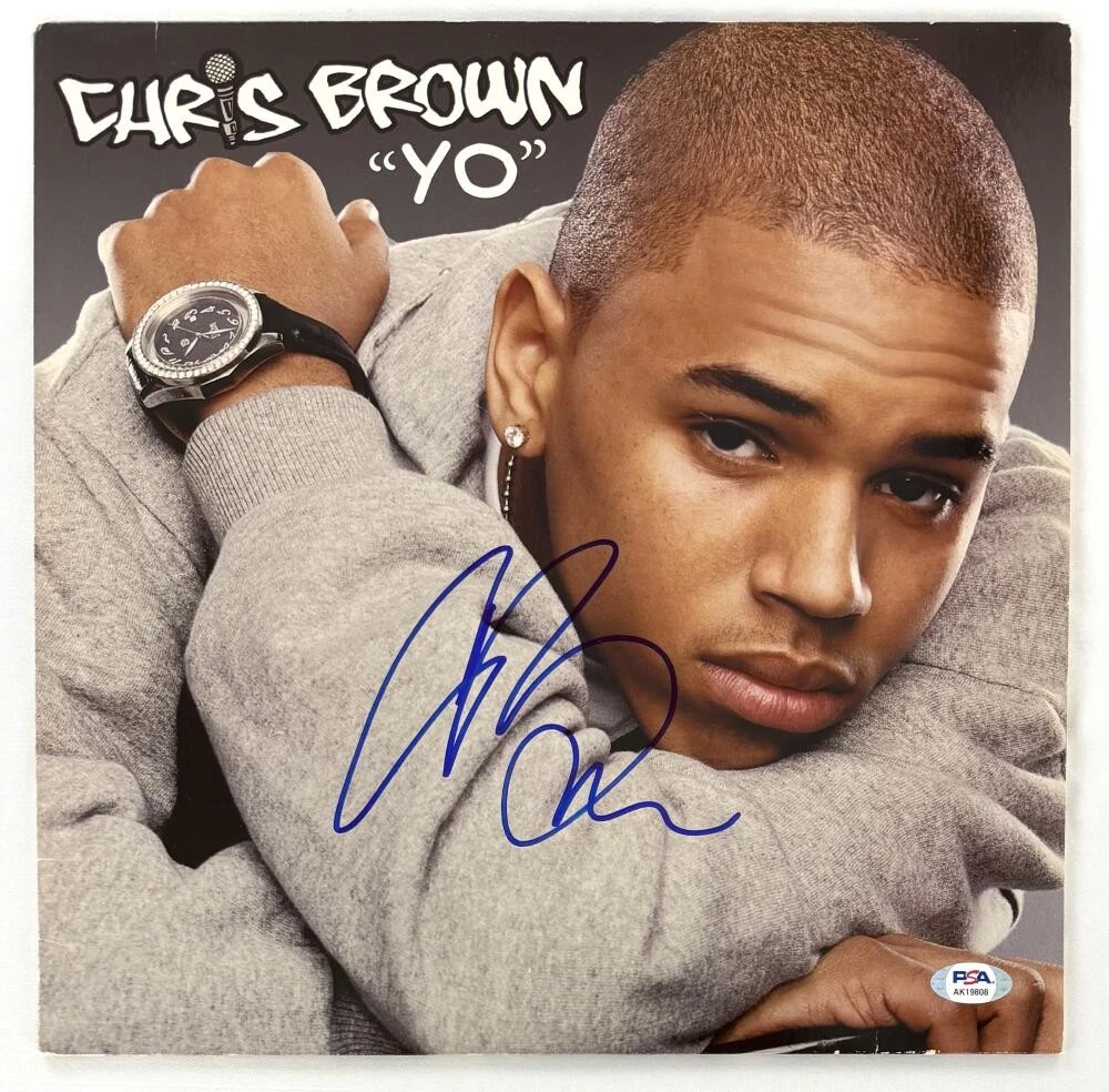 Chris Brown Breezy Signed Autograph Yo Album Vinyl Record LP - Hip-Hop PSA COA