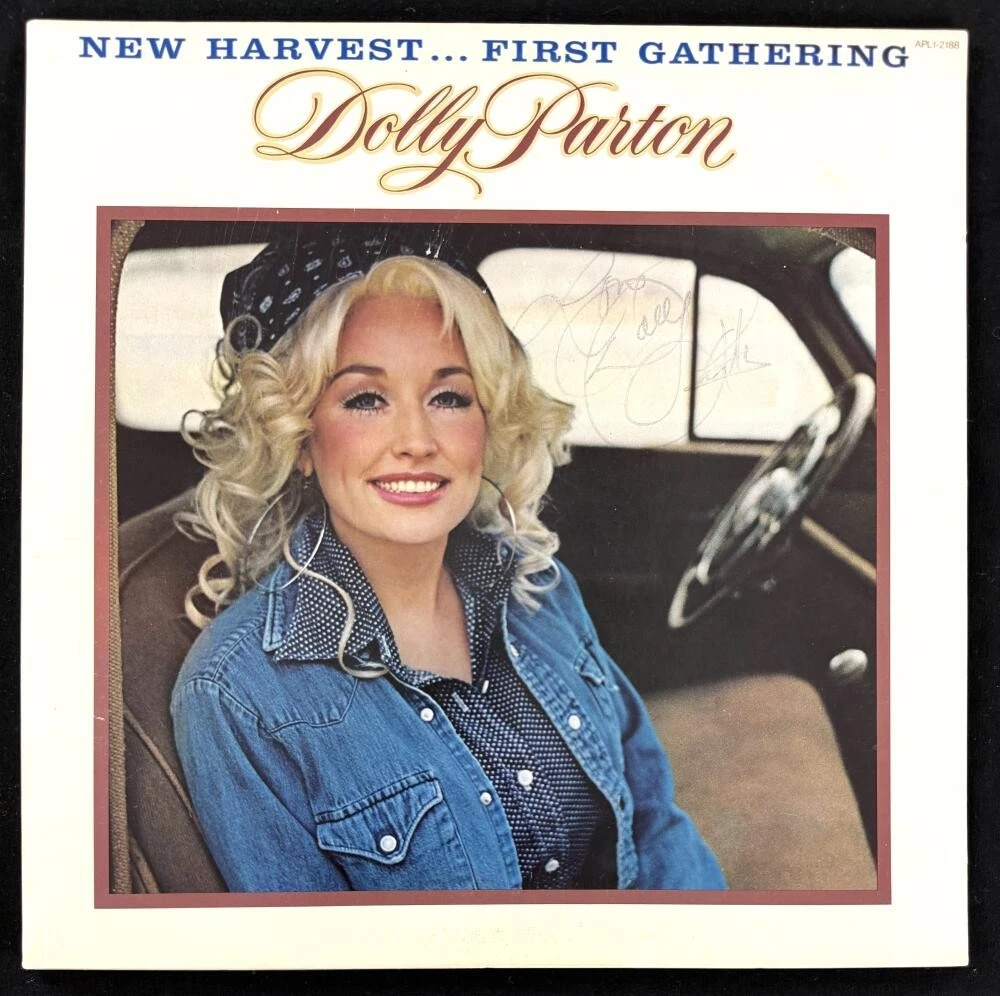 Dolly Parton Signed Autograph New Harvest First Gathering Album Vinyl Record JSA