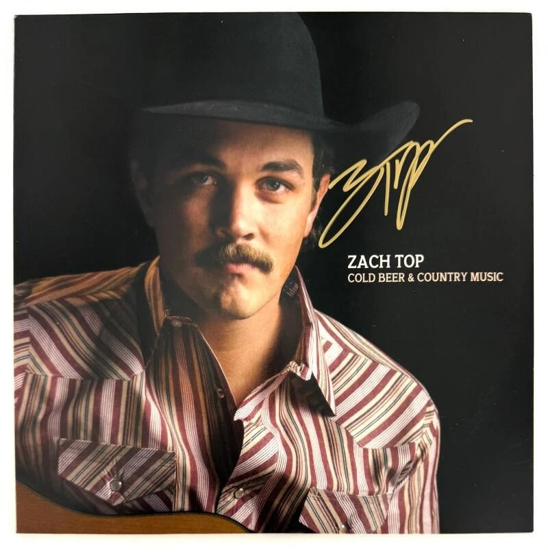 Zach Top Signed Autograph Cold Beer & Country Music Album Vinyl Record - BAS COA