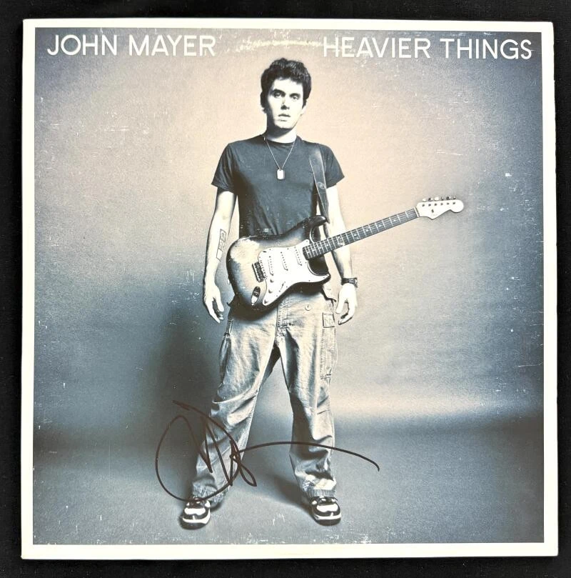 John Mayer Signed Autograph Heavier Things Album Vinyl Record LP w/ JSA COA