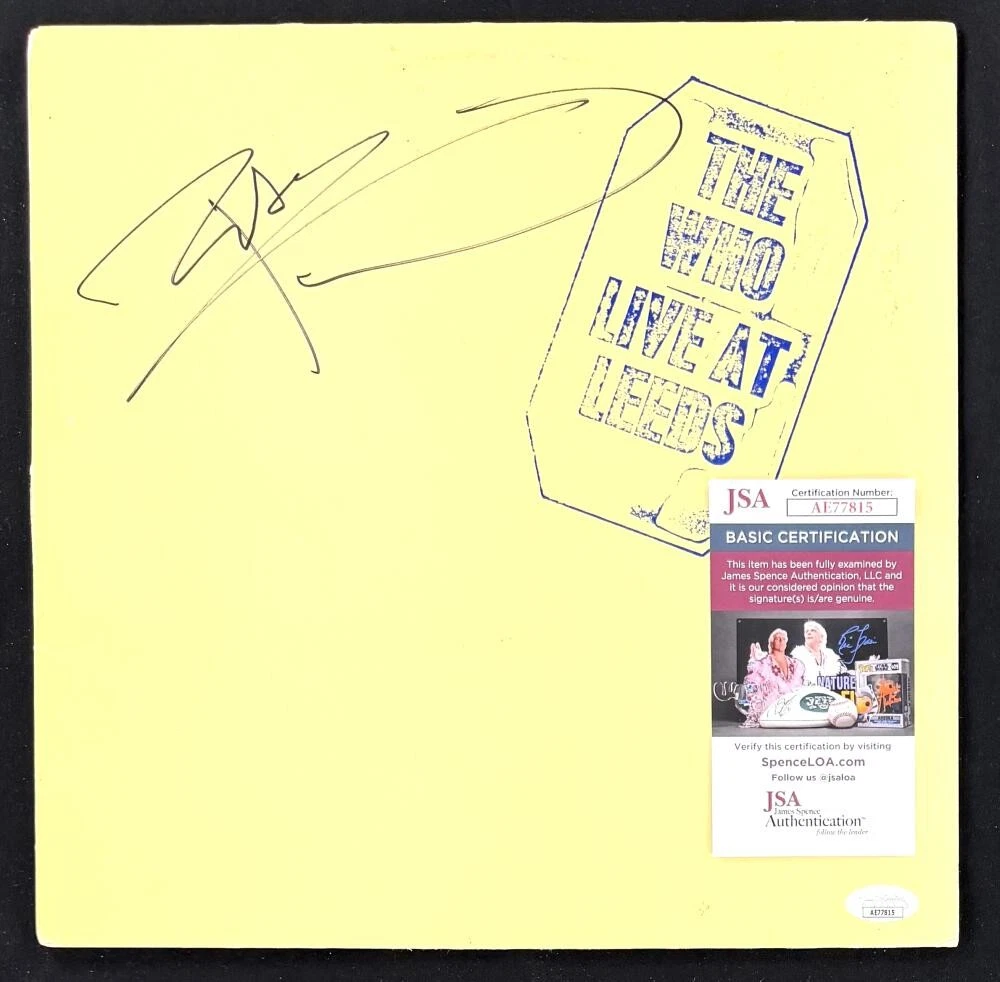 Pete Townshend Signed Autograph The Who Live At Leeds Album Record LP w/ JSA COA