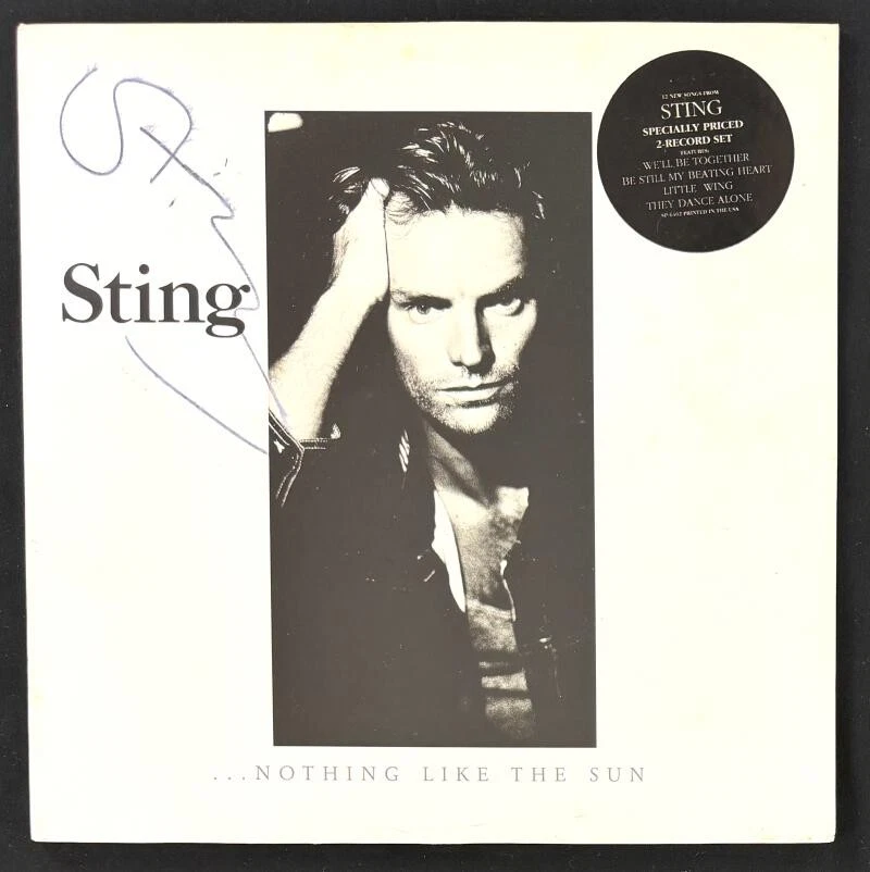 Sting Signed Autograph ... Nothing Like The Sun Album Vinyl Record w/ JSA COA