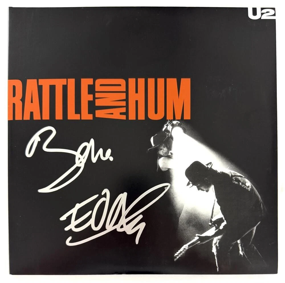 Bono & The Edge Signed Autograph U2 Rattle and Hum Album Vinyl Record w/ JSA COA